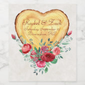 ウッドハートとバラカントリーラブ ワインラベル (シングルラベル)