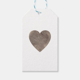 ウッドハート素朴結婚式の引き出物ラベル ギフトタグ