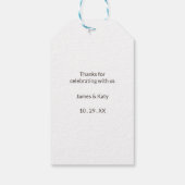 ウッドハート素朴結婚式の引き出物ラベル ギフトタグ (裏面)