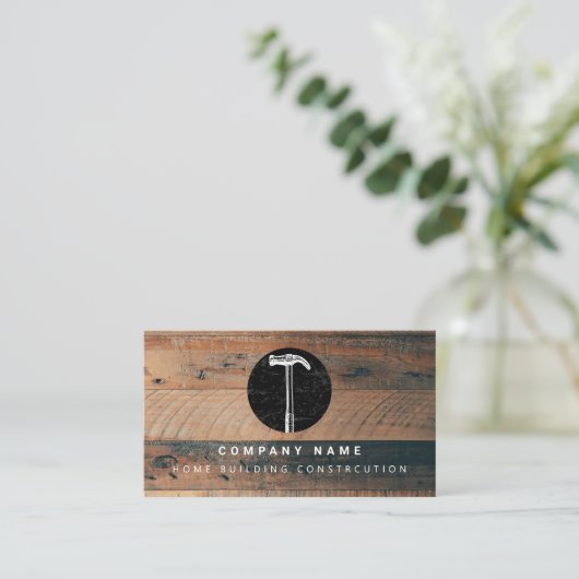 ウッドハ素朴マーホーム建物建築 名刺 (スタンド正面)