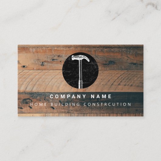 ウッドハ素朴マーホーム建物建築 名刺 (正面)