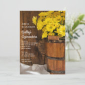 ウッドバケットとイエローデイジークインチェニェラパーティー 招待状 (スタンド正面)