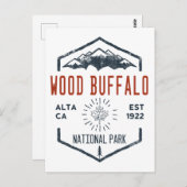 ウッドバッファローナショナルパークカナダヴィンテージ ポストカード (正面/裏面)