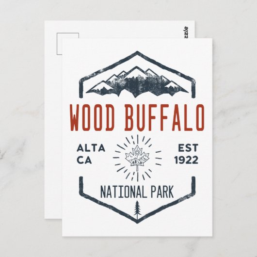 ウッドバッファローナショナルパークカナダヴィンテージ ポストカード (正面/裏面)