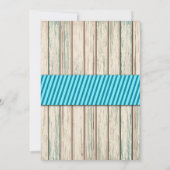 ウッドバッ素朴クボーイベビーシャワー招待状 招待状 (裏面)