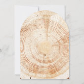 ウッドバユニークンツリーバーク素朴ス結婚のカスタム 招待状 (裏面)