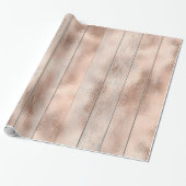 ウッドバラ金ゴールドメタルコテージ結婚ズブライダルピンク ラッピングペーパー (アンロールド)
