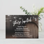 ウッドバレルとライトのレセプションへご招待 招待状 (スタンド正面)