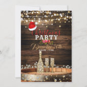 ウッドバレル素朴ライツシャンパンクリスマス 招待状 (正面)