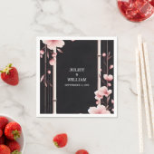 ウッドバンブーピンク桜さくらんぼブロッサム結婚 スタンダードカクテルナプキン (インサイチュ)