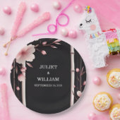 ウッドバンブーピンク桜さくらんぼブロッサム結婚 ペーパープレート (パーティー)