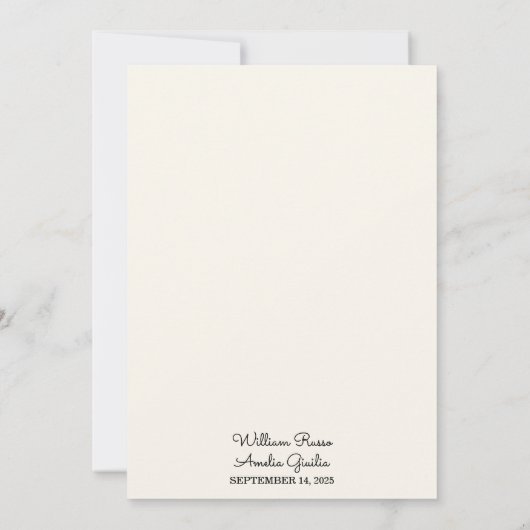 ウッドバンブーピンク桜さくらんぼブロッサム結婚 招待状 (裏面)