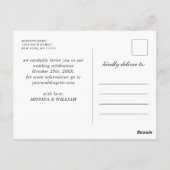 ウッドバークハートベイビーブレスウェディングセーブザデート ポストカード (裏面)