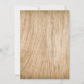 ウッドバークベビーブレス素朴ハート結婚ズ 招待状 (裏面)