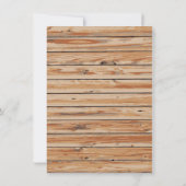 ウッドバーベキュー素朴ベビーシャワー 招待状 (裏面)