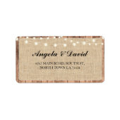 ウッドバーラップエレガ素朴ントウェディング住所 シール (正面)