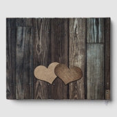 ウッドバーラップハートストリングライツカントリーウェディング ゲストブック (裏面)