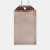 ウッドバーラップピンクの花々国素朴の結婚式 ギフトタグ (裏面)