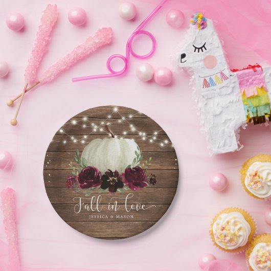 ウッドバー素朴ガンディ花カボチャプレート ペーパープレート (パーティー)