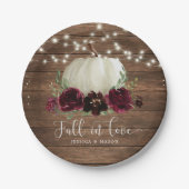 ウッドバー素朴ガンディ花カボチャプレート ペーパープレート (正面)