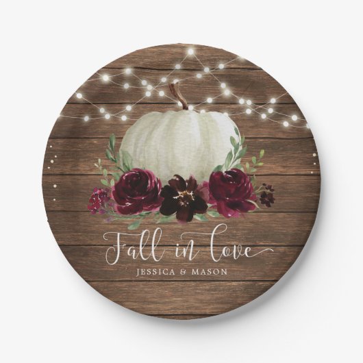 ウッドバー素朴ガンディ花カボチャプレート ペーパープレート (正面)