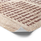 ウッドバー素朴グンディフローラの結婚シーティングチャート ポスター (角)