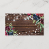 ウッドバー素朴グンディフローラライトのQRコー結婚ド エンクロージャーカード (裏面)