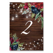 ウッドバー素朴グンディフローラライトテーブル2結婚の テーブルナンバー (裏面)