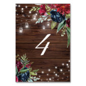 ウッドバー素朴グンディフローラライトテーブル4結婚s テーブルナンバー (裏面)