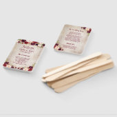 ウッドバー素朴グンディレッドフローラ結婚式 プログラム ハンドファン (組立なし)