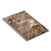 ウッドバ素朴レル&ホワイトフローラ – ゲストブック ノートブック (右側)