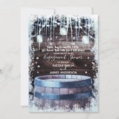 ウッドバ素朴レル&ライツウィンターバーン婚約 招待状 (正面)