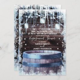 ウッドバ素朴レル&ライツウィンターバーン婚約 招待状