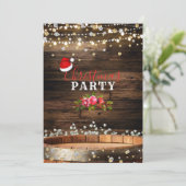 ウッドバ素朴レル&ライトベビーブレスクリスマス 招待状 (スタンド正面)