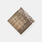 ウッドバ素朴ンカントリーライトイベントナプキンス スタンダードカクテルナプキン (角)