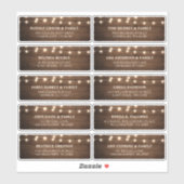 ウッドバ素朴ンズゲ結婚ストネーム住所 シール (シート)