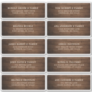 ウッドバ素朴ンズゲ結婚ストネーム住所 シール