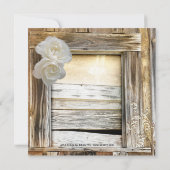 ウッドバ素朴ンポスト結婚式招待状 招待状 (裏面)