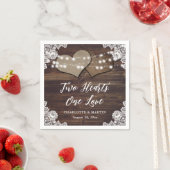 ウッドバ素朴ーラップアンドレース紙ナプキンス スタンダードカクテルナプキン (インサイチュ)