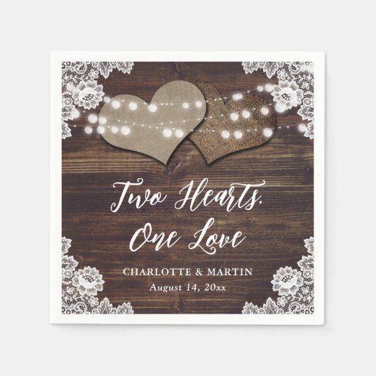 ウッドバ素朴ーラップアンドレース紙ナプキンス スタンダードカクテルナプキン (正面)