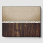 ウッドバ素朴ーラップアンドレース結婚ズゲストブック ゲストブック (裏面)