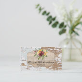 ウッドバ素朴ーラップシャビー動揺してビジネスカード 名刺 (スタンド正面)