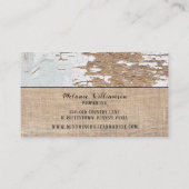 ウッドバ素朴ーラップシャビー動揺してビジネスカード 名刺 (裏面)