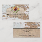 ウッドバ素朴ーラップシャビー動揺してビジネスカード 名刺 (正面/裏面)