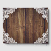 ウッドバ素朴ーラップレースのストリングライツ結婚ズ ゲストブック (裏面)