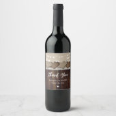 ウッドバ素朴ーラップレースのワ結婚インボトルラベル ワインラベル (正面)