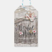 ウッドバ素朴ーラップレースひもライトブライダルシャワー ギフトタグ (裏面)