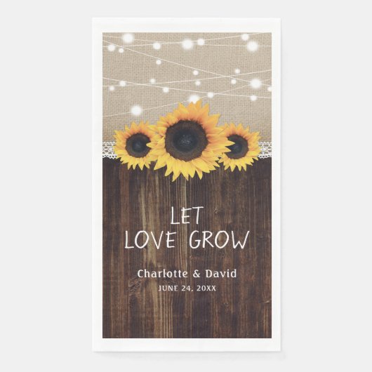 ウッドバ素朴ーラップレースサンフラワー結婚ズ (正面)