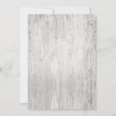 ウッドバ素朴ーラップレースバーンウェディングデートを保存 セーブザデート (裏面)