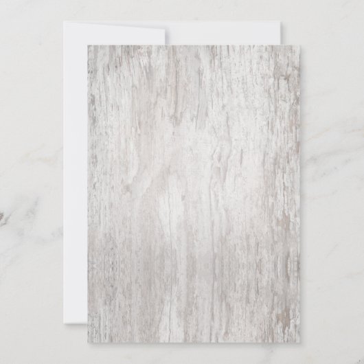 ウッドバ素朴ーラップレースバーンウェディングデートを保存 セーブザデート (裏面)